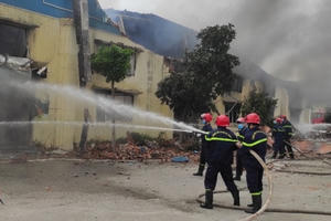 Thanh Hóa: Cháy lớn tại Công ty may xuất khẩu IVORY