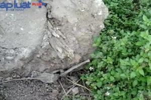 Hà Nội: Nghi án bê tông độn... gỗ trong công trình giao thông tại Gia Lâm