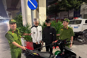 Bắt giữ hai thanh niên mang hung khí hành hung người đi đường