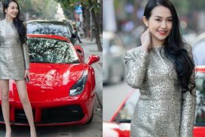 Hương Baby lái siêu xe 17 tỷ đồng đi event