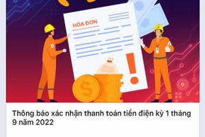 Hình thức thanh toán tiền điện tự động qua ngân hàng được phủ rộng