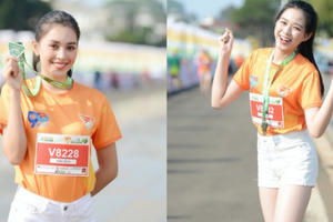 Hoa hậu Việt Nam Tiểu Vy, Đỗ Thị Hà xinh tươi chạy marathon