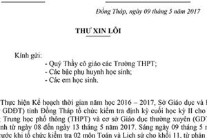 Đồng Tháp: Thầy giáo làm lộ đề thi... bị buộc thôi việc và đền bù 87 triệu đồng