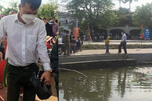 Thanh Hoá: Đại uý Công an kịp thời cứu cháu bé ngã xuống hồ nước sâu Thanh Hoá: Đại uý Công an kịp thời cứu cháu bé ngã xuống hồ nước sâu