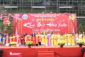 Thành phố Lào Cai tổ chức Ngày hội Khai bút đầu Xuân 2024