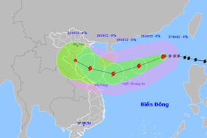 Bão số 6 sẽ đổ bộ vào đất liền trong 48 giờ tới