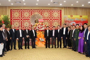 Tòa Giám mục Giáo phận Vinh chúc Tết Tỉnh ủy, HĐND, UBND, Ủy ban MTTQ tỉnh Nghệ An