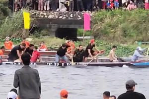 Lật ghe đua trên sông Trường Giang, một vận động viên không qua khỏi