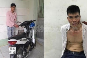 Đồng Nai: Bắt nóng 2 đối tượng trộm xe máy