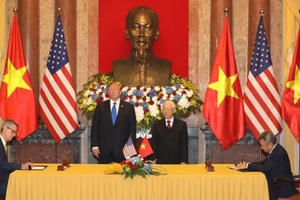 Tổng Bí thư, Chủ tịch nước Nguyễn Phú Trọng tiếp Tổng thống Trump