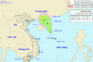 Vùng áp thấp có khả năng mạnh lên thành áp thấp nhiệt đới