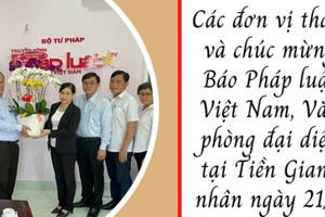 Các cơ quan, đơn vị đến thăm Văn phòng đại diện Báo PLVN tại Tiền Giang nhân Ngày Báo chí cách mạng Việt Nam