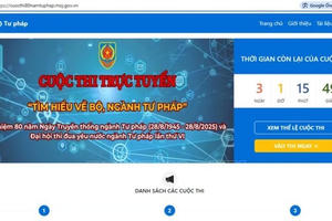 Thi trực tuyến "Tìm hiểu về Bộ, ngành Tư pháp": Sân chơi pháp lý thu hút đông đảo người dân