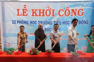 Bình Phước: Khởi công xây dựng 2 phòng học cho học sinh đồng bào dân tộc