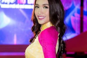 Á hậu Lệ Hằng gây thương nhớ với áo dài truyền thống