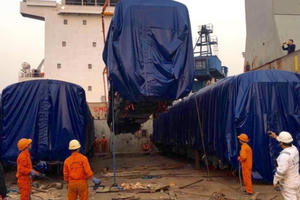 Cận cảnh đoàn tàu đường sắt Cát Linh - Hà Đông đã về Việt Nam