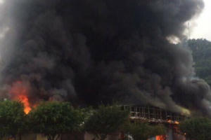 Lạng Sơn: Cháy lớn tại khu vực chợ Hữu Nghị