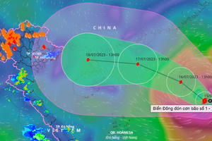 Thông tin mới nhất diễn biến cơn Bão số 1 trên Biển Đông