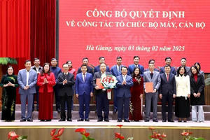 Hà Giang công bố các Quyết định về tổ chức bộ máy, công tác cán bộ