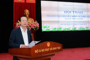 Thứ trưởng Bộ GD&ĐT: Chưa có luật chuyên ngành về nhà giáo