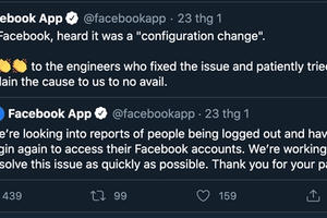 Facebook thông tin sau sự cố hàng loạt tài khoản bị đăng xuất