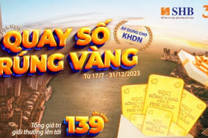 Cơ hội trúng vàng SJC 999.9 dành cho khách hàng doanh nghiệp giao dịch tại  SHB