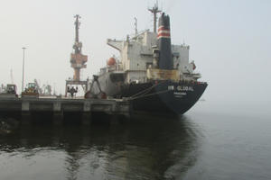 Cảng biển Nghi Sơn xuất hiện vệt nước nâu đục nghi do tảo