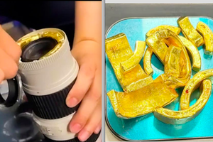 Du khách nước ngoài cất giấu tinh vi gần 2kg vàng qua sân bay Nội Bài