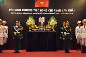 Cử hành trọng thể Lễ truy điệu và an táng nguyên Thủ tướng Phan Văn Khải