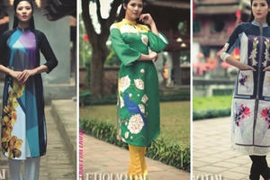 Ngắm thiết kế lấy ý tưởng từ các loài hoa trong Lễ hội Áo dài