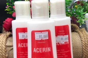 Vì sao sữa rửa mặt chuyên dụng ACERIN bị thu hồi?