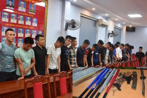 Thanh Hóa: Hỗn chiến bằng dao kiếm, tạm giữ hình sự 21 đối tượng