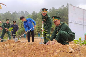 Đồn Biên phòng Bắc Sơn tổ chức trồng cây vì một biên giới xanh, hòa bình, hữu nghị