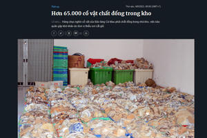 Phó Thủ tướng chỉ đạo kiểm tra thông tin "hơn 65.000 cổ vật chất đống trong kho"