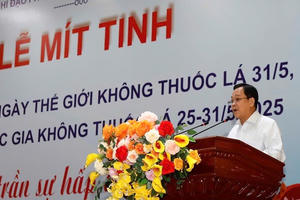 Tiền Giang: Mít tinh hưởng ứng Ngày Thế giới không thuốc lá