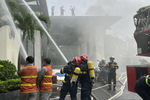 Diễn tập chữa cháy và cứu nạn tại khách sạn có đoàn khách quốc tế lưu trú trong kỳ SEA Games 31