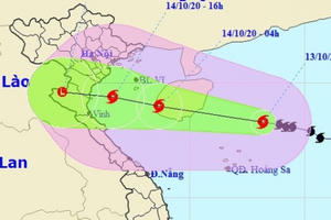 Bão số 7 đang di chuyển vào Vịnh Bắc Bộ