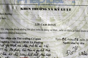 Bút phê trái luật ở Thanh Hóa: Tự nhận kỷ luật "rút kinh nghiệm" Bút phê trái luật ở Thanh Hóa: Tự nhận kỷ luật "rút kinh nghiệm"