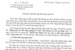 Chưa tỏ trắng đen, VEC nói hộ Hanshin trong vụ “múc”đất nông nghiệp trái phép?
