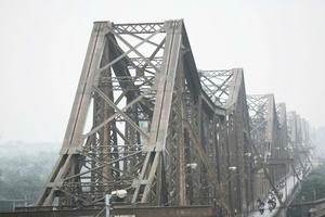 Hình cảnh cầu Long Biên sau 2 tháng sửa chữa