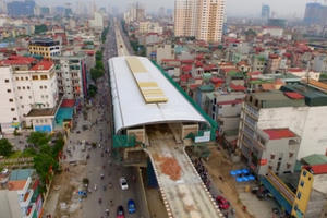 Những hình ảnh đầu tiên về nhà ga đường sắt trên cao ở Hà Nội