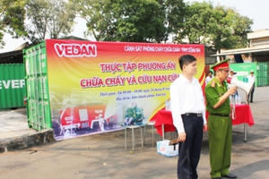 Vedan diễn tập về an toàn lao động và phòng chống cháy nổ Vedan diễn tập về an toàn lao động và phòng chống cháy nổ