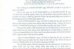 Vì sao sản phẩm sữa, kem trắng da của Công ty Phi Thanh Vân bị thu hồi?