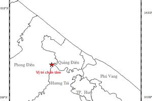 Thừa Thiên Huế: Động đất xảy ra ở huyện Phong Điền
