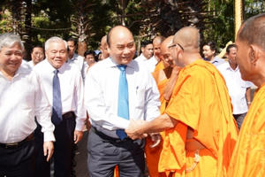 Thủ tướng chúc mừng chư tăng Khmer nhân dịp Tết Chôl Chnăm Thmây Thủ tướng chúc mừng chư tăng Khmer nhân dịp Tết Chôl Chnăm Thmây