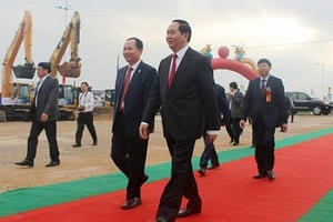 Chủ tịch nước Trần Đại Quang dự Lễ khởi công Dự án đường ven biển nối Sầm Sơn - Khu kinh tế Nghi Sơn