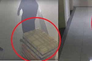 Xuất hiện clip ghi lại cảnh nghi phạm dùng thùng xốp đựng xác nữ sinh lớp 9 phi tang