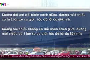 Tốc độ xe chạy trong khu dân cư được tăng thêm 10 km/h