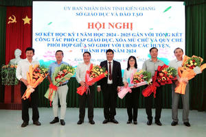 Kiên Giang tổng kết công tác phổ cập giáo dục, xóa mù chữ và Quy chế phối hợp giữa Sở GD-ĐT với UBND các huyện, thành phố năm 2024