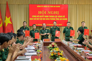 An Giang: Công bố quyết định thành lập Đảng bộ Ban Chỉ huy Bộ đội Biên phòng tỉnh
